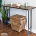 RESTORE Boulder Black Solid Live Edge Wood Console Tabletop - Sweatfully