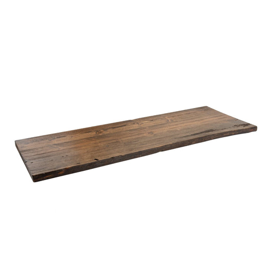 RESTORE Trail Brown Solid Live Edge Wood Console Tabletop - Sweatfully