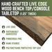 RESTORE Trail Brown Solid Live Edge Wood Console Tabletop - Sweatfully