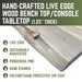 RESTORE Riverstone Grey Solid Live Edge Wood Console Tabletop - Sweatfully