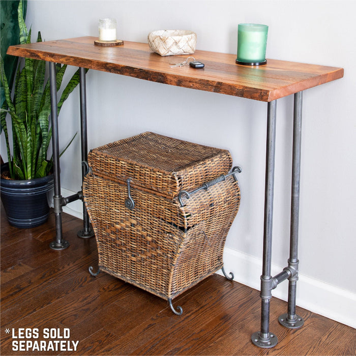 RESTORE Sunset Cedar Solid Live Edge Wood Console Tabletop - Sweatfully