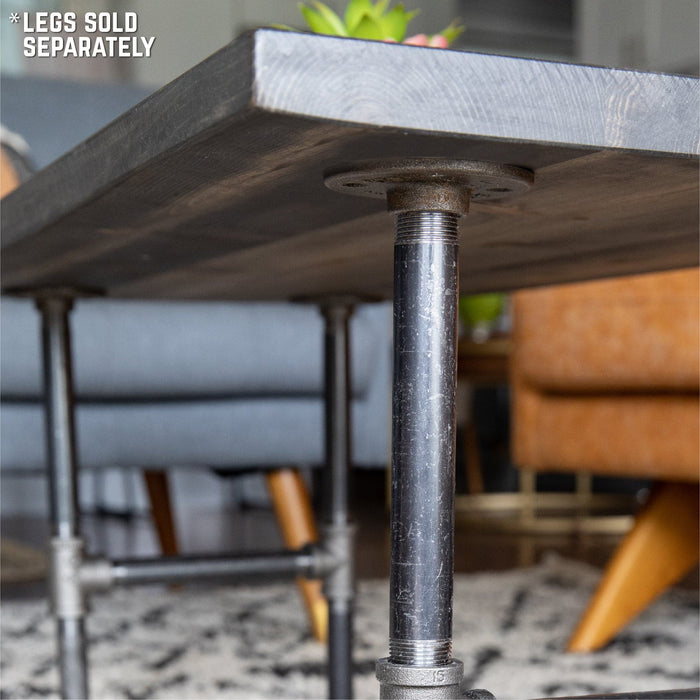 RESTORE Boulder Black Solid Wood Coffee Tabletop - Sweatfully