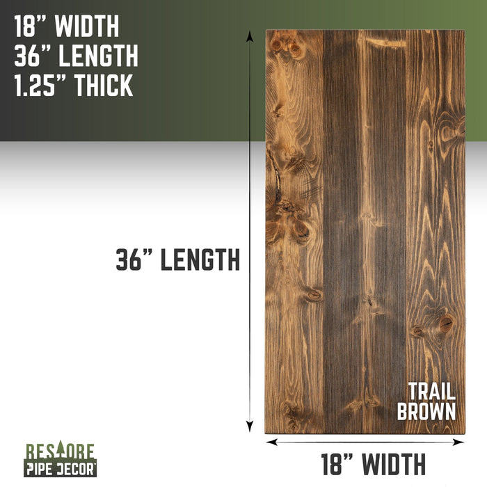 RESTORE Trail Brown Solid Wood Coffee Tabletop - Sweatfully
