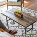 RESTORE Trail Brown Solid Wood Coffee Tabletop - Sweatfully