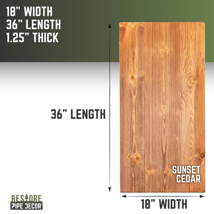 RESTORE Sunset Cedar Solid Wood Coffee Tabletop - Sweatfully