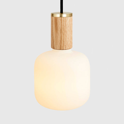 Oblo Pendant Light in Oak - Sweatfully