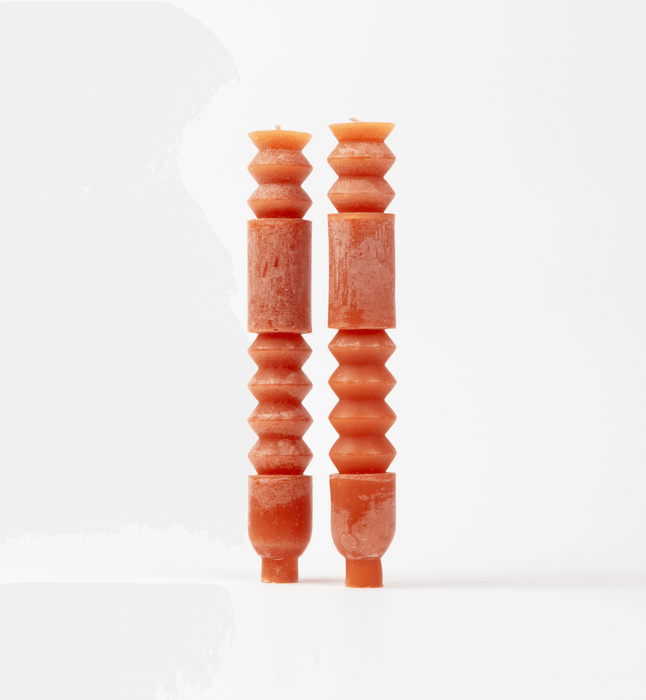 Unscented Totem Taper Candles in Box, Set of 2 - Sweatfully