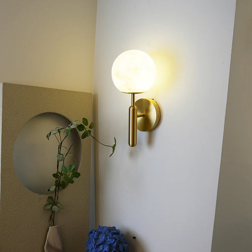 Orbis Alabaster Wall Lamp - Sweatfully