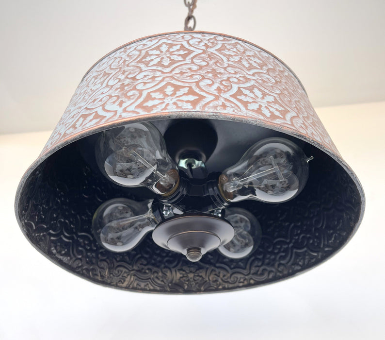 Ornate Copper Farmhouse Chandelier Lighting - Sweatfully