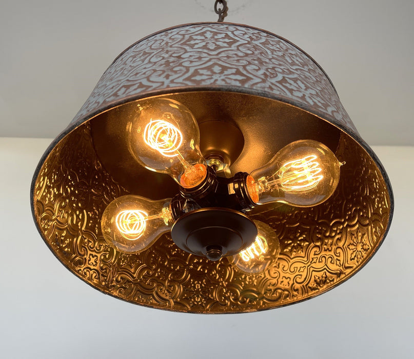 Ornate Copper Farmhouse Chandelier Lighting - Sweatfully