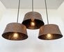 Ornate Copper CHANDELIER Rectangular TRIO Light - Sweatfully