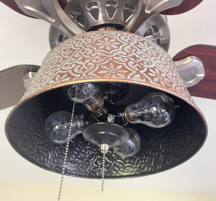 Ornate Copper Ceiling Fan Light Kit Makeover Replacement - Sweatfully