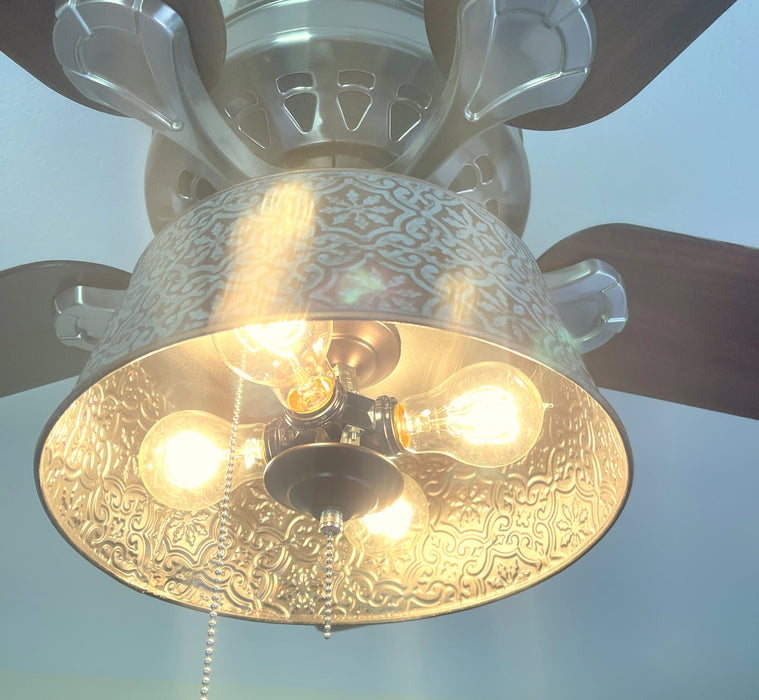 Ornate Copper Ceiling Fan Light Kit Makeover Replacement - Sweatfully