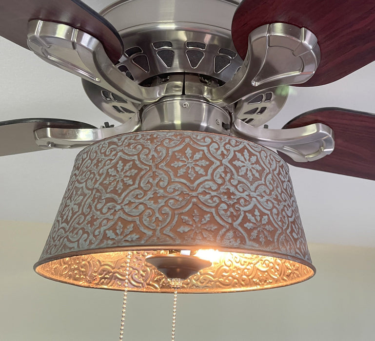 Ornate Copper Ceiling Fan Light Kit Makeover Replacement - Sweatfully