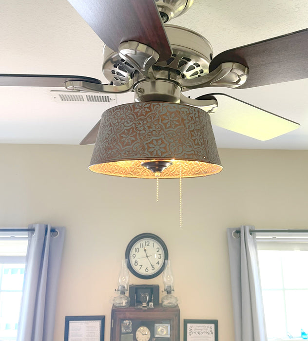 Ornate Copper Ceiling Fan Light Kit Makeover Replacement - Sweatfully