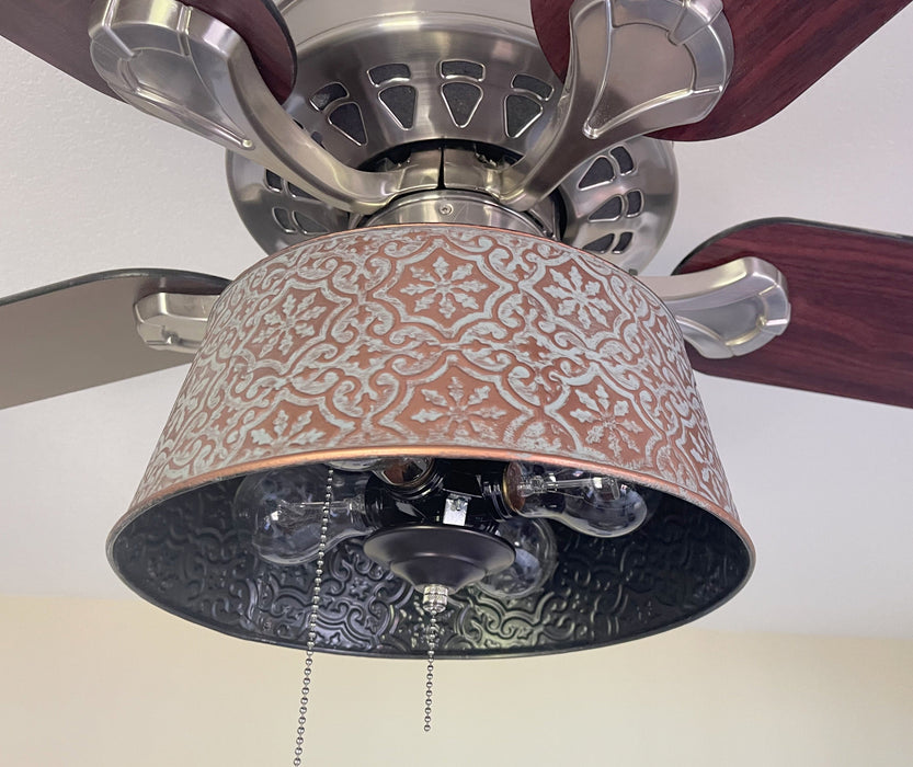 Ornate Copper Ceiling Fan Light Kit Makeover Replacement - Sweatfully