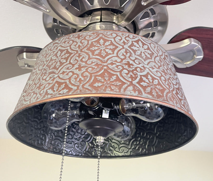 Ornate Copper Ceiling Fan Light Kit Makeover Replacement - Sweatfully