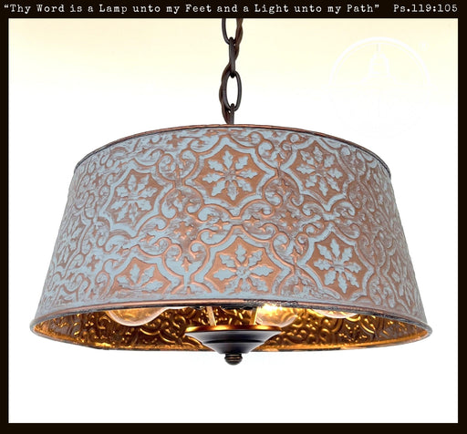 Ornate Copper Farmhouse Chandelier Lighting - Sweatfully
