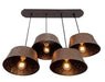 Ornate Copper CHANDELIER Rectangular TRIO Light - Sweatfully