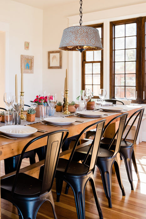 Ornate Copper Farmhouse Chandelier Lighting - Sweatfully