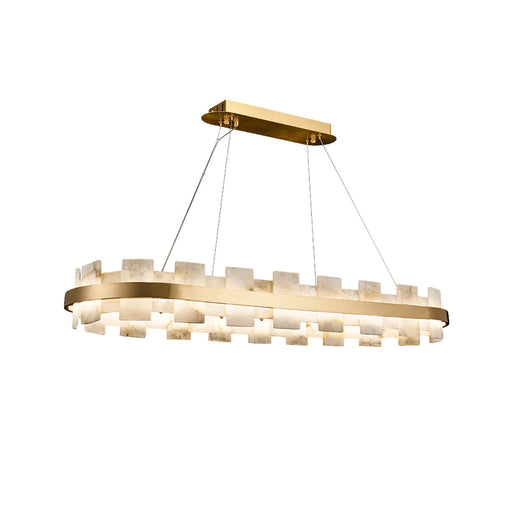Oval Anita Alabaster Chandelier - Sweatfully