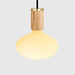 Oval Dim to Warm Pendant Light in Oak - Sweatfully