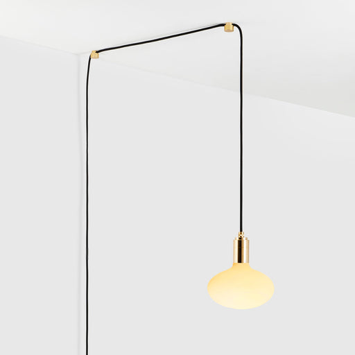 Oval Dim to Warm Plug-In Pendant in Brass - Sweatfully