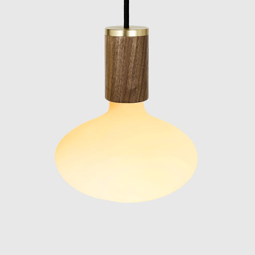 Oval Dim to Warm Pendant Light in Walnut - Sweatfully