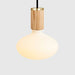 Oval Dim to Warm Pendant Light in Oak - Sweatfully