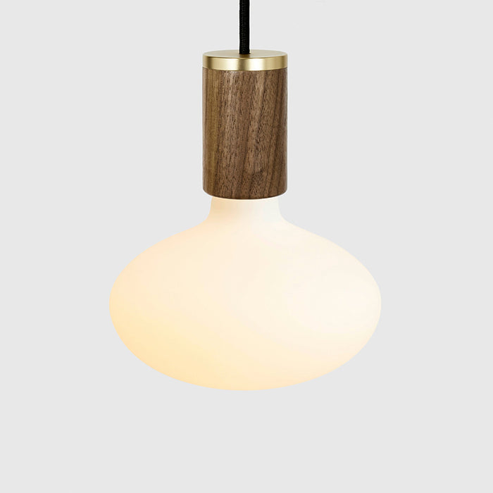 Oval Dim to Warm Pendant Light in Walnut - Sweatfully