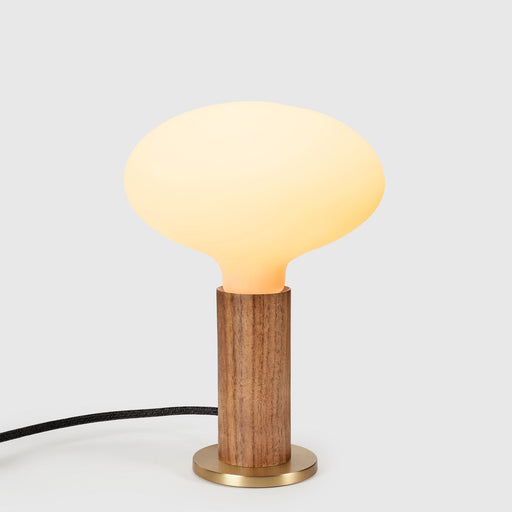 Knuckle Table Lamp in Walnut + Oval Dim to Warm - Sweatfully