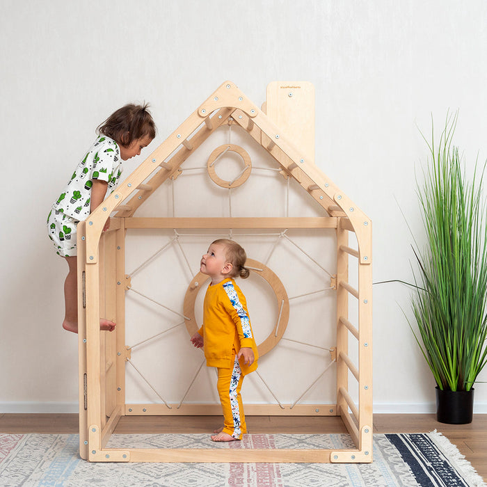 Wooden Climbing Playhouse - Sweatfully