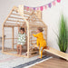 Wooden Climbing Playhouse - Sweatfully