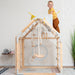 Wooden Climbing Playhouse - Sweatfully
