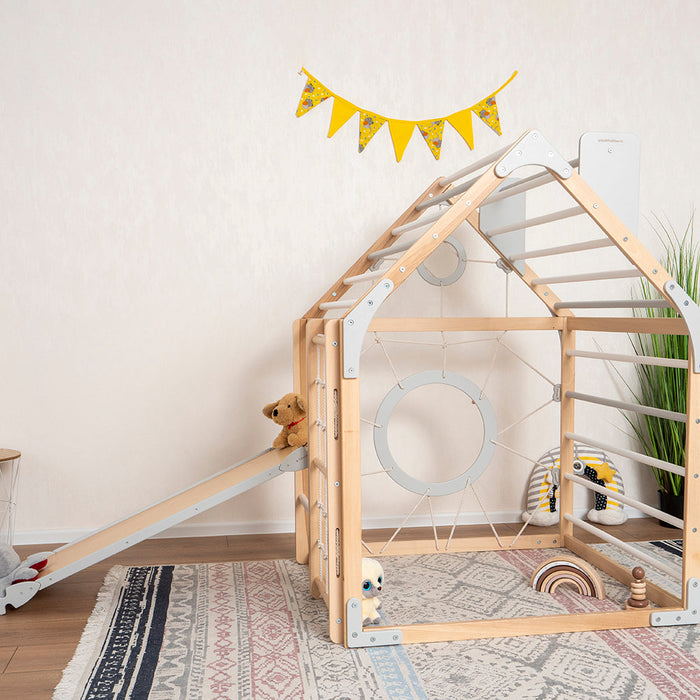 Wooden Climbing Playhouse - Sweatfully