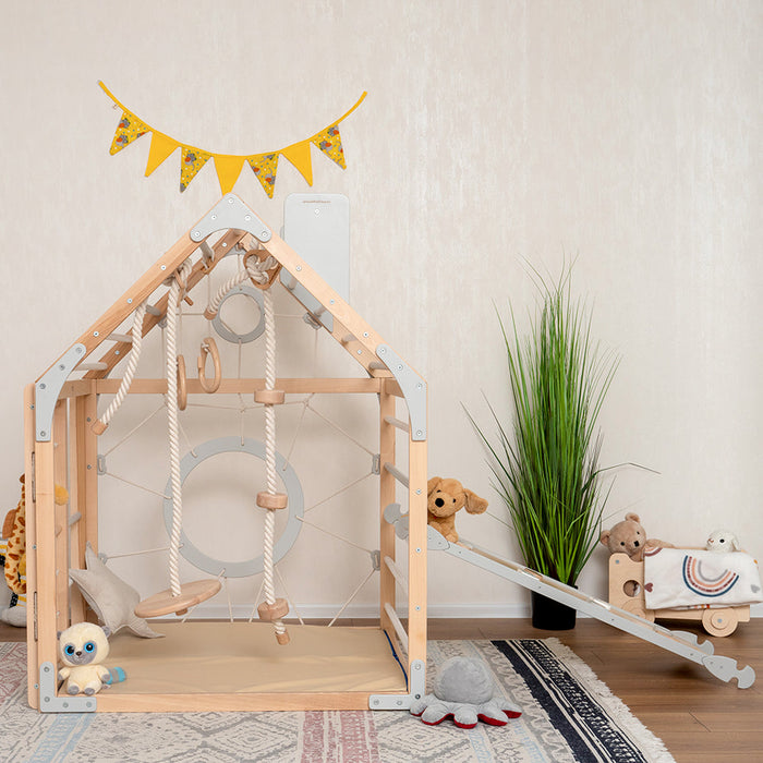 Wooden Climbing Playhouse - Sweatfully