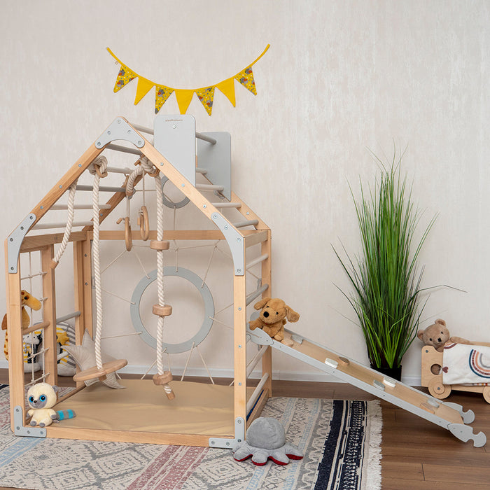 Wooden Climbing Playhouse - Sweatfully