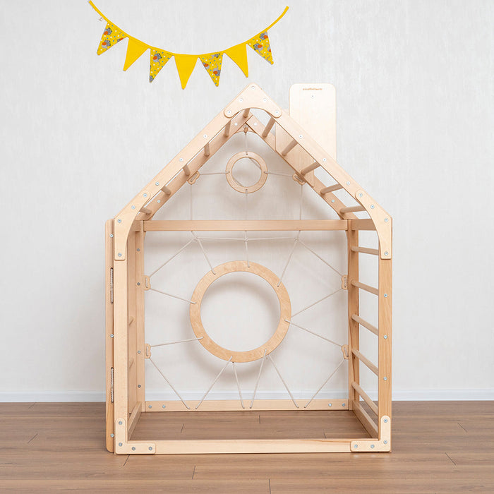 Wooden Climbing Playhouse - Sweatfully