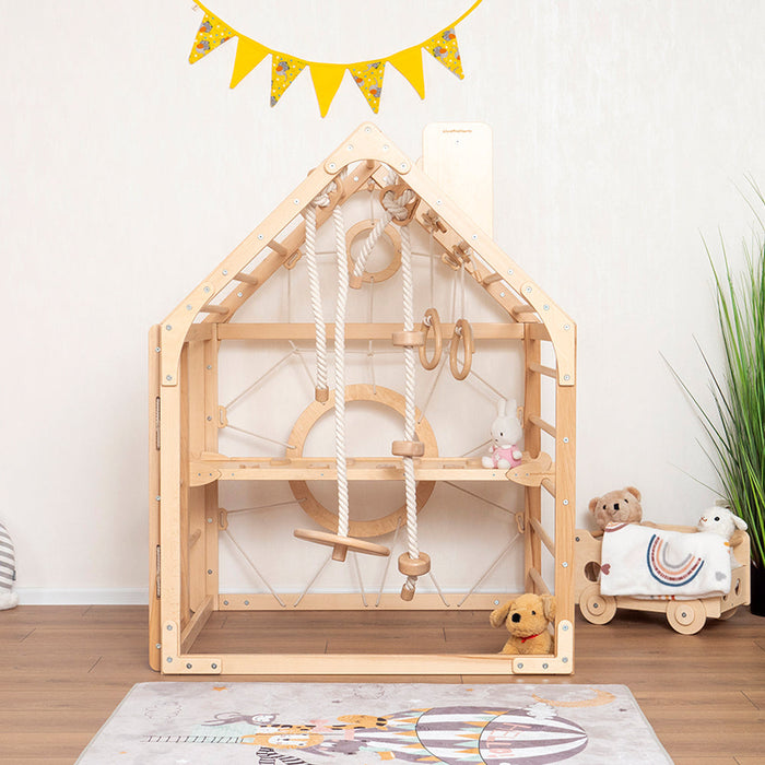 Wooden Climbing Playhouse - Sweatfully