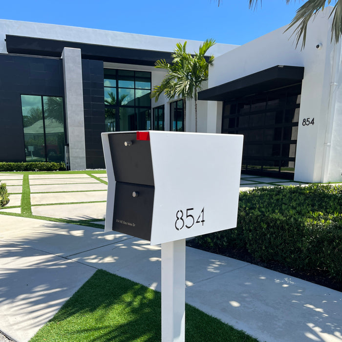 NEW! The Retrobox Locking Package Dropbox in ARCTIC WHITE - Modern Mailbox - Sweatfully
