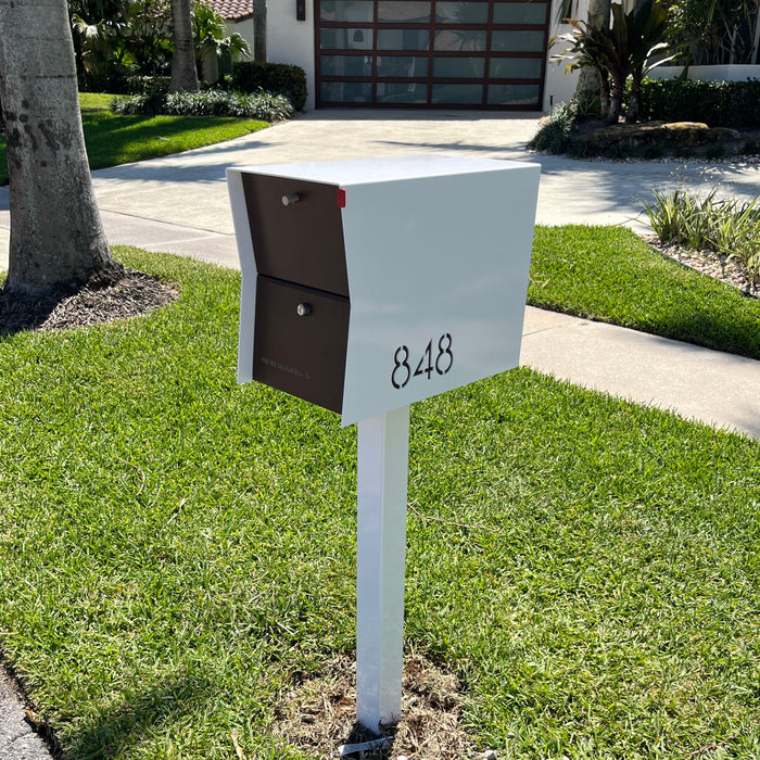 NEW! The Retrobox Locking Package Dropbox in ARCTIC WHITE - Modern Mailbox - Sweatfully