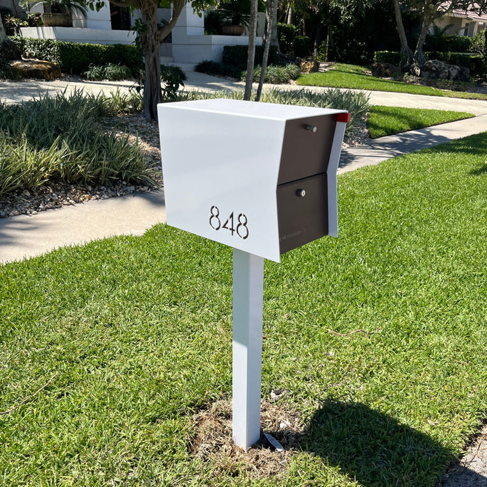 NEW! The Retrobox Locking Package Dropbox in ARCTIC WHITE - Modern Mailbox - Sweatfully