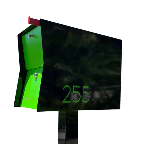 NEW! The Retrobox Locking Package Dropbox in JET BLACK - Modern Mailbox - Sweatfully