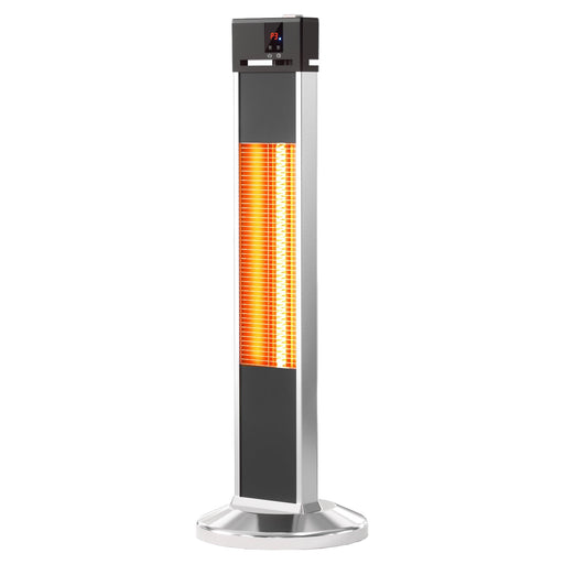 32"H Portable Vertical Infrared Heater 1500W Electric Stander with Remote Control, Tip-over Switch, 24h Timer - Sweatfully