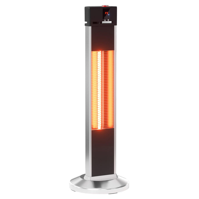 32"H Portable Vertical Infrared Heater 1500W Electric Stander with Remote Control, Tip-over Switch, 24h Timer - Sweatfully