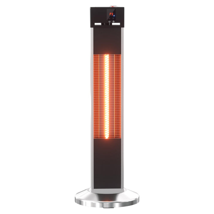 32"H Portable Vertical Infrared Heater 1500W Electric Stander with Remote Control, Tip-over Switch, 24h Timer - Sweatfully