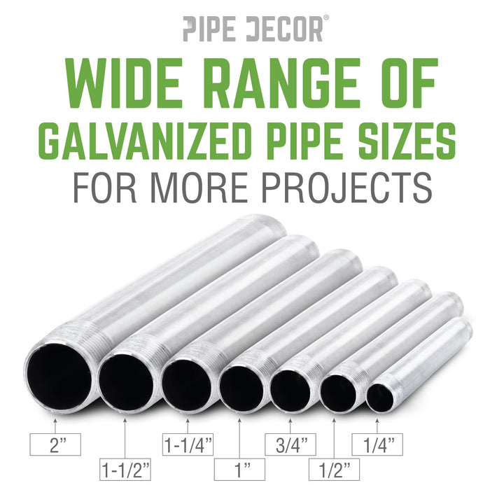 1 1/2 in. x 12 in. Galvanized Pipe - Sweatfully