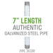 1 1/2 in. x 7 in. Galvanized Pipe - Sweatfully