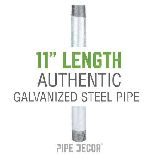 1 1/4 in. x 11 in. Galvanized Pipe - Sweatfully