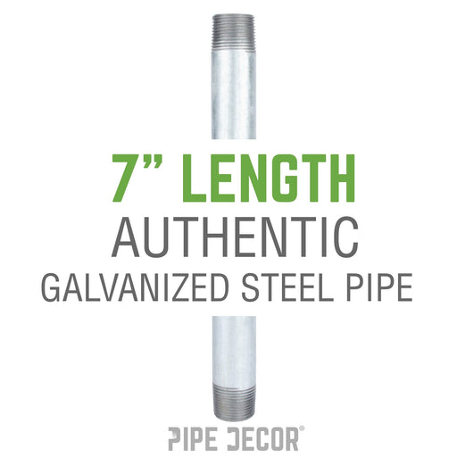 1 1/4 in. x 7 in. Galvanized Pipe - Sweatfully